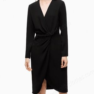 NWT Babaton Tadao black crepe dress size S